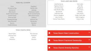 Texas menu