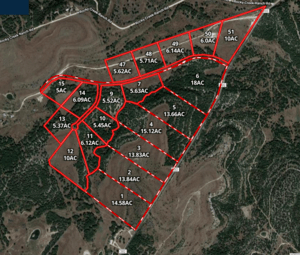 Burnet county Ranch - Map Right 12 tracts