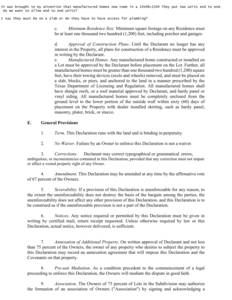 Declaration of Restrictive Covenants Hurst Place Subdivision