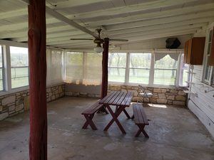 Screend back porch Ranch House