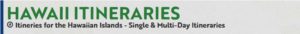 Hawaii Itineraries